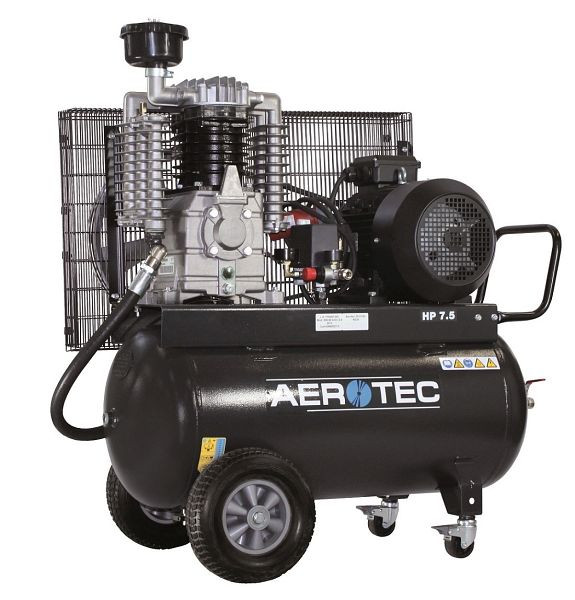AEROTEC industriële zuigercompressor perslucht 400V oliegesmeerd, 690 l/min, verrijdbaar, 2-traps, 2010190