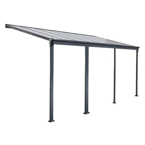 HOME DELUXE terrasoverkapping SOLIS - 618 x 303 x 226/278 cm grijs, 7874