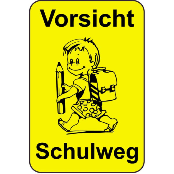 Stein HGS HGS kinderbord/verkeersbord Let op op weg naar school, 500x750mm, reden: geel geverfd, 14771