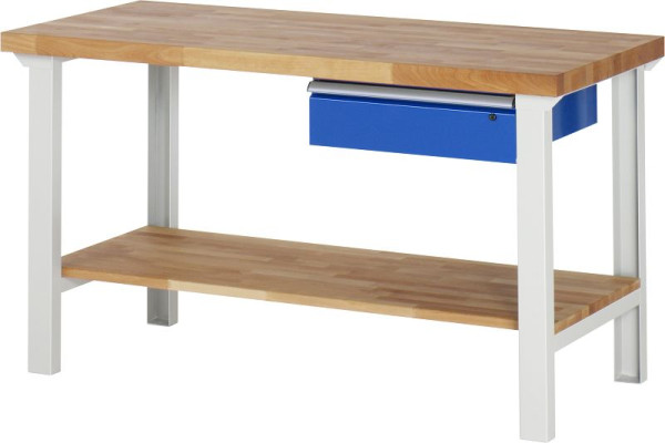 RAU werkbank serie 7000 - modulair ontwerp, 1 onderlade, 1500x840x700 mm, 03-7001A7-157B4S.11