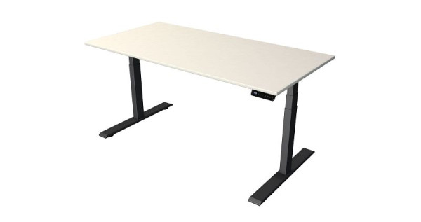 Kerkmann sta-/zittafel B 1600 x D 800 mm, antraciet, elektrisch in hoogte verstelbaar van 630 - 1270 mm, wit/antraciet, 10271010