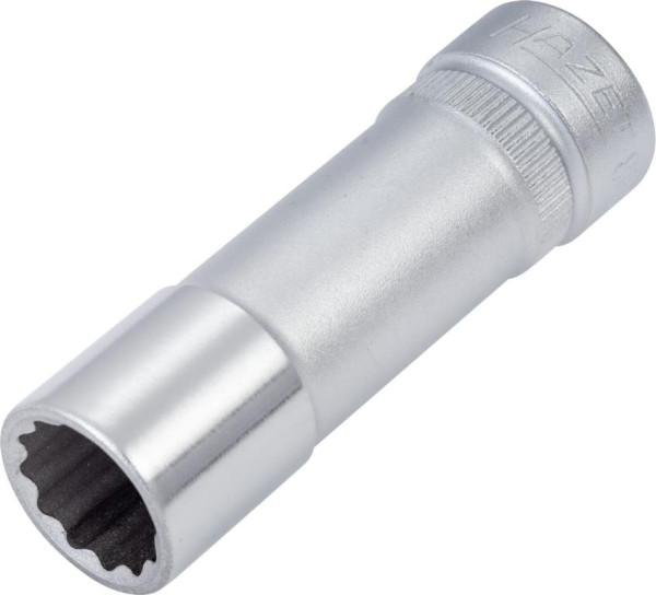 Hazet dop, bi-hex, hol vierkant 10 mm (3/8"), 11 mm, lang type met karteling, 880TZ-11