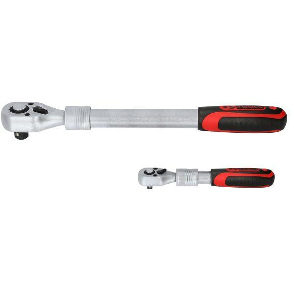 KS Tools 1/4" + 1/2" telescopische omschakelratelset, 2-delig, 914.1412