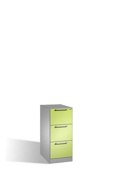 C+P hangarchiefkast Asisto, H1010xB440xD600mm, kleur: wit aluminium / virid groen, beugelgreep, 146245-311 S10064