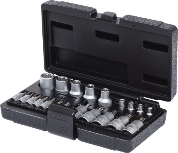 KS Tools 1/4"+1/2" Torx dopsleutelset, 21-delig, 911.4307