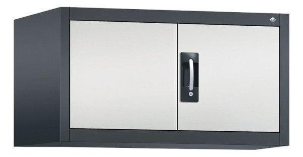 C+P bovenkast Acurado, H500xW930xD600mm, kleur: zwartgrijs/lichtgrijs, verzonken handgreep, 9294-000 S10020