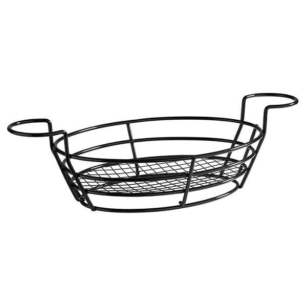 APS serveermand -BURGER + FRIES-, 39,5 x 20 cm, hoogte: 11 cm, metaal, zwart, met 2 houders voor dipschalen, 40604