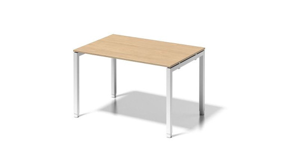 Bisley Cito bureau, 650-850 mm in hoogte verstelbaar U-frame, H 19 x B 1200 x D 800 mm, esdoorn/verkeerswit, DUH1208MP396