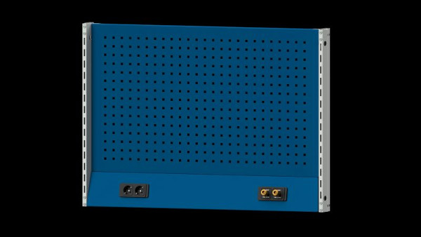 ANKE werkbanken basisstructuur systeemopbouw, 1120 x 107 x 800 mm, RAL 7035/5010, dubbele mof en dubbele perslucht met snelkoppelingen, 340.325