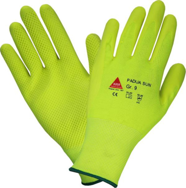 Hase Safety PADUA SUN, 5-FG.-Sicherheitshandschuhe, CE CAT II, Größe: 8, VE: 10 Paar, 508670-8