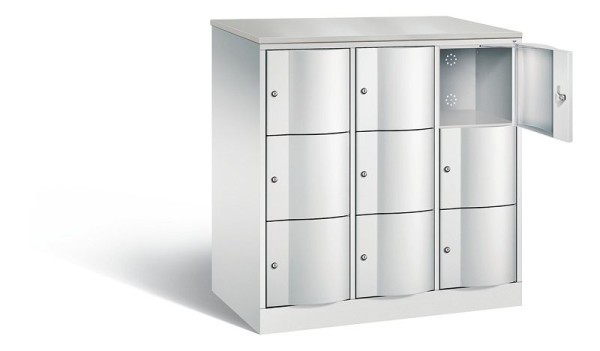C+P XL lockerkast Resisto, H1255xB1148xD640mm, kleur: lichtgrijs, 8573-373 S10159