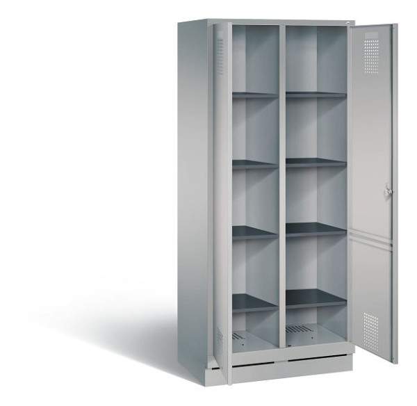 C+P washok Evolo, H1800xW810xD500mm, kleur: wit aluminium, 48022-22B S10058