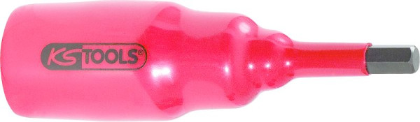 KS Tools 3/8" bitdop met beschermende isolatie voor binnenzeskantschroeven, kort, 4 mm, 117.1735