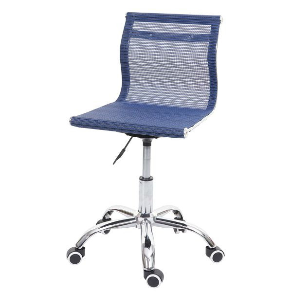 Mendler bureaustoel HWC-K53, draaistoel, bureaustoel, computerstoel, mesh bekleding stof/textiel, blauw, 94560