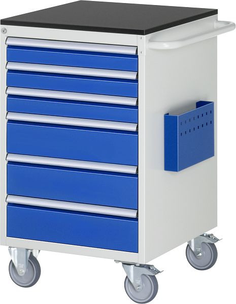 RAU montagewagen serie 7000, B580 x D650 x H970 mm, werkblad voorzien van melamineharscoating, laden: 3xH90, 3xH150 mm, 15-L5.9A-M.11