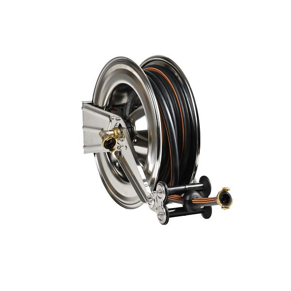 Ebinger slanghaspel OSM 410, gelakt stalen behuizing, medium: warm water, 15 m, ID: 5/8", 1.414.106