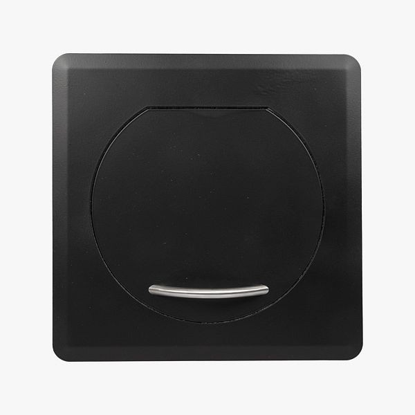 HKW invoerdeur STYLO SQUARE S, zwart Ø 250 mm, wasgoot, 97005s