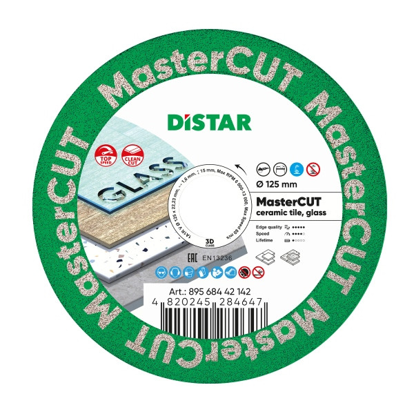Distar diamantdoorslijpschijf 1A1R V 125x22,23 MasterCUT, 89568442142
