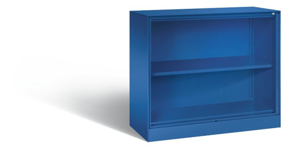 C+P bureauplank Asisto, H915xB1000xD435mm, kleur: gentiaanblauw, 2 niveaus, 140052-000 S10048