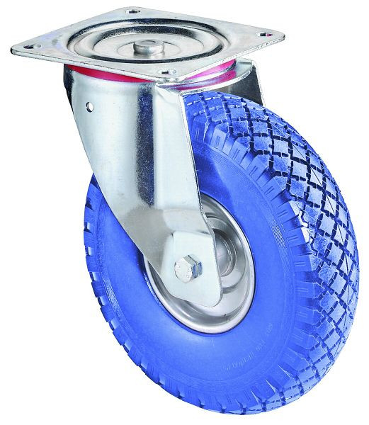 BS rollen transportrol, breedte 85 mm, Ø260 mm, tot 160 kg, polyurethaan banden, wiellichaam stalen velg aluminium zilver, rollager, L400.C91.262