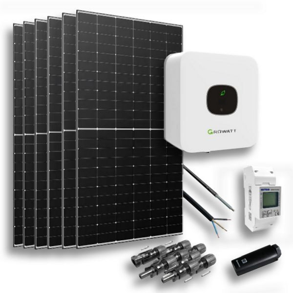 Offgridtec 2,58kW direct feed zonnesysteem Longi zonnepaneel - Growatt MIC-2000 TL-X Wifi, 4-01-017695