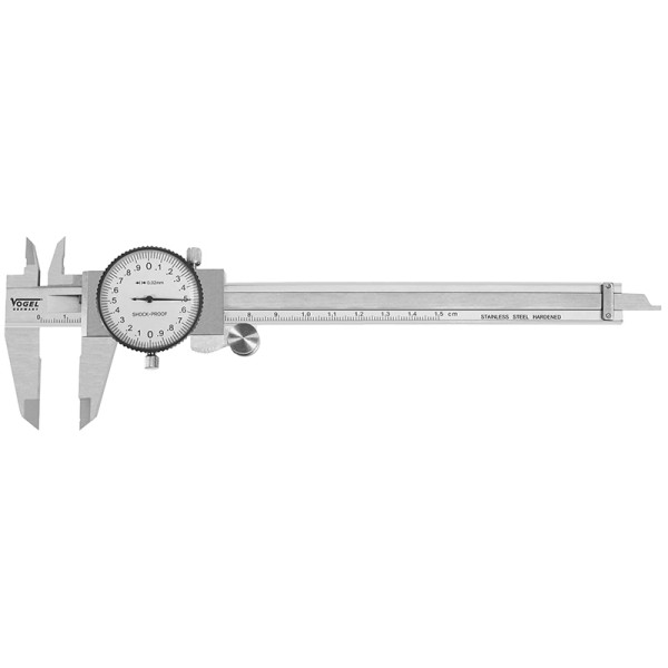 Vogel Germany klokschuifmaat DIN 862, IP40, 0 - 150 mm, aflezing: 0,02 mm, 40 mm, meetpunten (kruisvorm): 16,5 mm, 201102