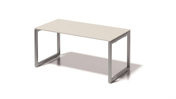 Bisley Cito bureau, 730 mm vaste hoogte O-frame, H 19 x B 1600 x D 800 mm, grijswit/zilver, DOF1608GW355