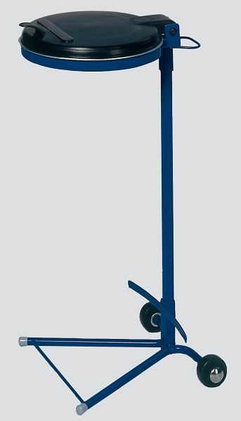 VAR combi afvalbak met kunststof deksel zwart, gentiaanblauw, 10403