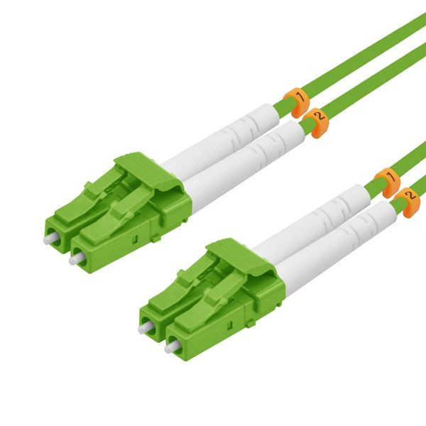Helos glasvezel patchkabel LC/LC Duplex50/125µm OM5 limoengroen 1.5m, 218703