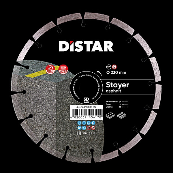 Distar diamantdoorslijpschijf 1A1RSS 230 STAYER, 14315005017