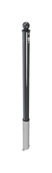 Schake slagboomstijl paal serie 465B Ø 60 mm, afneembaar, zelfvergrendelend slot, profielcilinderslot, 465ZB