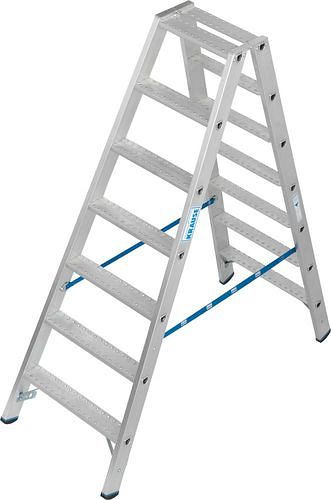 Krause trap van aluminium, van beide zijden toegankelijk, 2 x 7 treden R 13, 307628