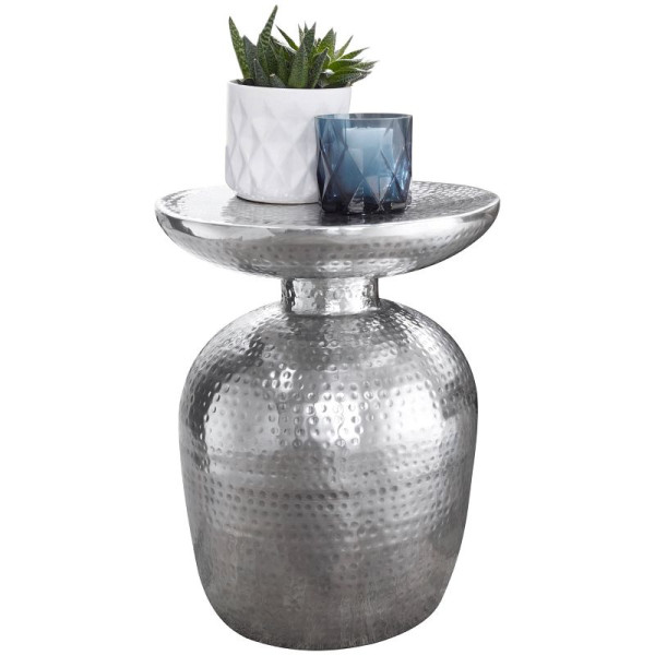 Wohnling bijzettafel DELYLA aluminium 36,5 x 46 x 36,5 cm, oosters rond, WL5.442