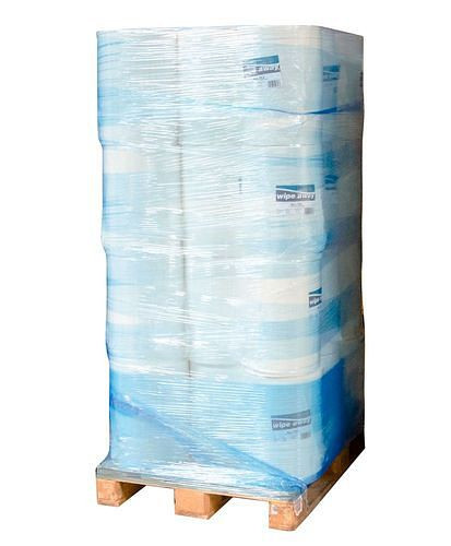 DENIOS Robuuste poetsdoeken van cellulose, 3-laags, wit, 1 pallet, 30 rollen van elk 350 m, 289748