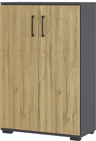 GERMANIA GW-PROFI 2.0 archiefkast 4247 grafiet / kleinzoon eiken imitatie, hoogte 123 cm, 4247-564