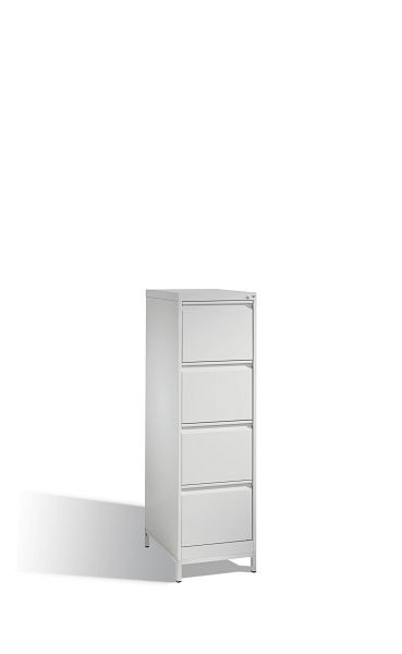 C+P archiefkast Acurado, H1357xB433xD590mm, kleur: lichtgrijs, handgreep, met frame, 12434-321 S10025