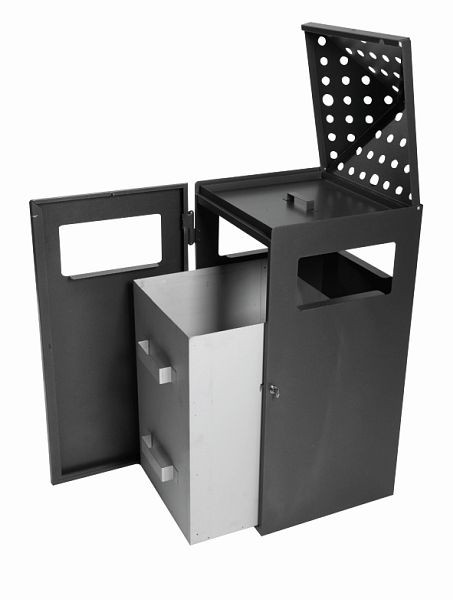 TKG afval- en asbakcombinatie PYRAMIDE Graphite, 360066