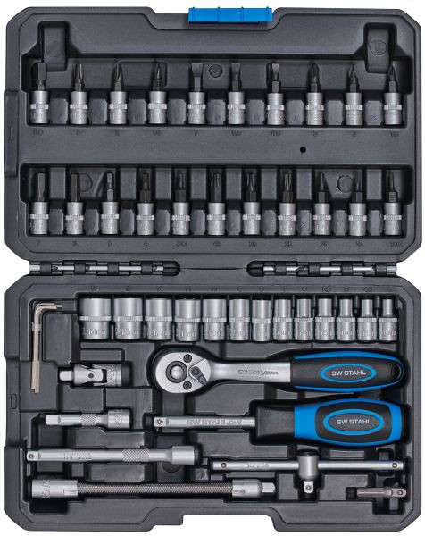 SW stalen dopsleutelset, 1/4", 48-delig, 07748L