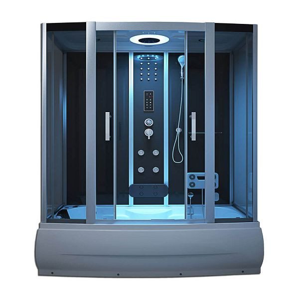 HOME DELUXE stoomdouche DIAMOND BIG - zwart, 1111