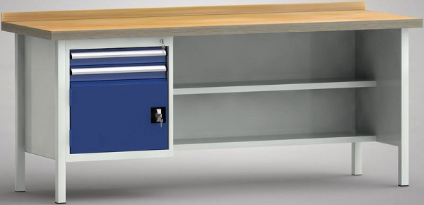 KLW standaard werkbank - 2000 x 700 x 840 mm L x D x H, WS138N-2000M40-E7020