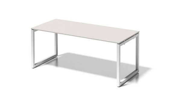 Bisley Cito bureau, 730 mm vaste hoogte O-frame, H 19 x B 1800 x D 800 mm, grijswit/verkeerswit, DOF1808GW396