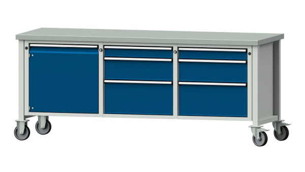 ANKE werkbanken kistwerkbank, model 125 V, 2000 x 700 x 840 mm, RAL 7035/5010, ZBP 40 mm, 306.072