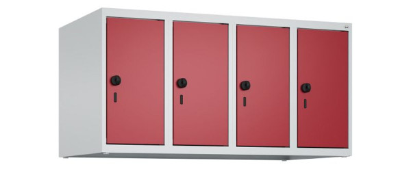 C+P kastopzet Classic PLUS, bovenkast, 7035/3003, veiligheidsdraaisluiting, 500x1000x500mm, 4 vakken, 080090-49 S10001