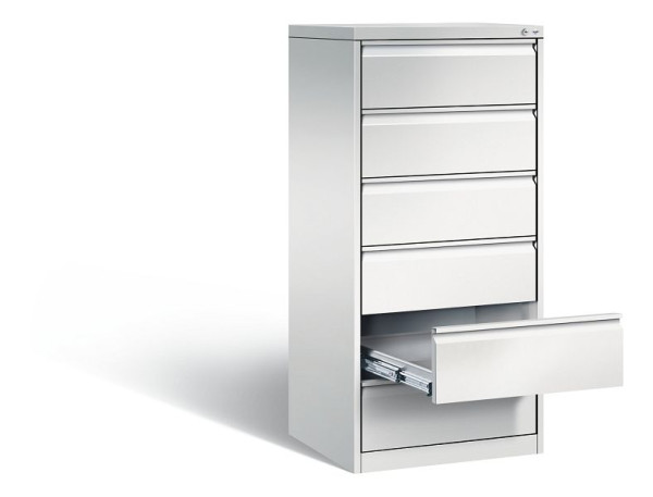 C+P archiefkast Acurado, H1357xB553xD590mm, kleur: lichtgrijs, handgreep, 12736-322 S10001