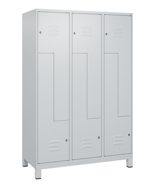 C+P Z-Spind Classic PLUS, voeten, 6 vakken, 1800x1200x500mm, 7035/7035, cilindersloten, 0800137-326 S10024