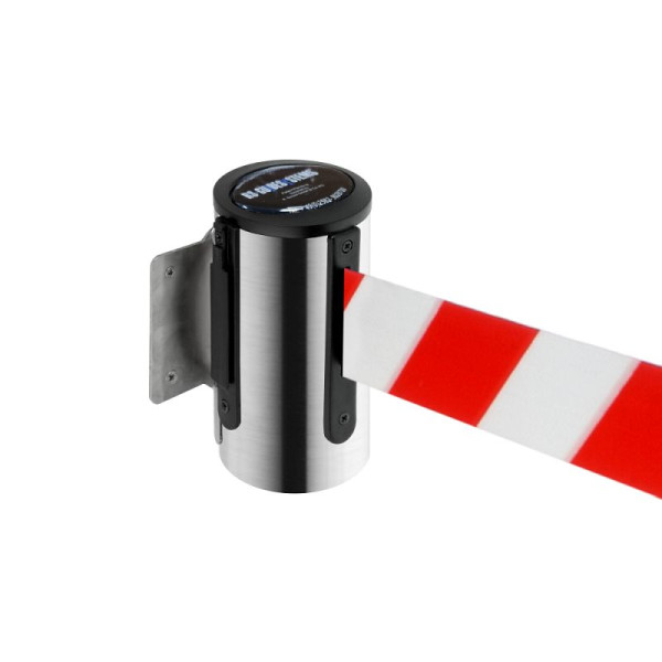 Stein HGS HGS wandbandcassette -P-Line Future-, RVS, rood/wit diagonaal (gearceerd), met bandeindstuk (standaard), 12850s-1302