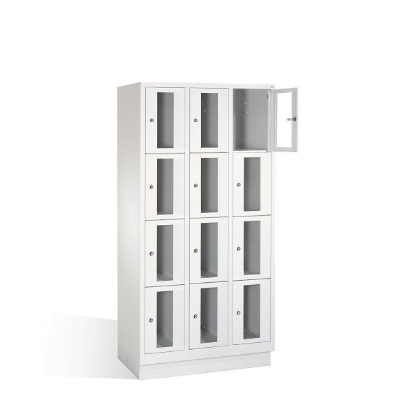 C+P lockerkast Classic, H1800xB900xD500mm, kleur: lichtgrijs, 8020A304 S10000