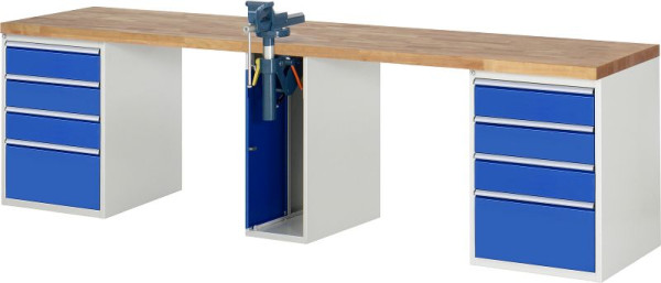 RAU werkbank serie 7000 - model 7510-0, B3000 x D700 x H890 mm, systeemonderstel B3000 x D650 x H850 mm, 03-7510A0-307B4M.11