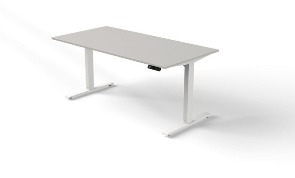 Kerkmann zit-statafel B 1600 x D 800 mm, elektrisch in hoogte verstelbaar van 720-1200 mm, kleur: lichtgrijs, 10380911