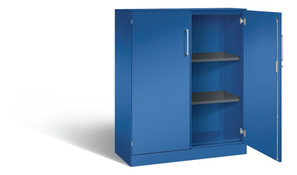 C+P vleugeldeurkast Asisto, H1310xB1000xD435mm, kleur: gentiaanblauw, beugelgreep, 3 niveaus, 141032-000 S10200